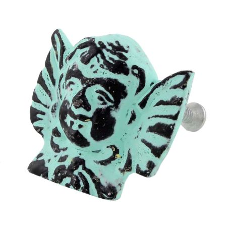 Aqua Angel Distressed Iron Cabinet Knob